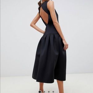 ASOS black midi dress